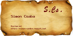 Simon Csaba névjegykártya
