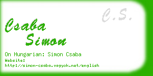 csaba simon business card